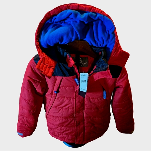 Weatherproof Boys (Big Kid) Candy Red  Fleece Lined Hooded Jacket Medium NWT - Picture 2 of 4